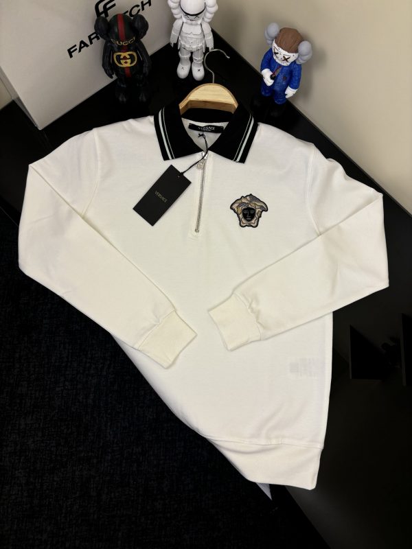 VERSACE Premium Beyaz Polo Yaka - Görsel 3