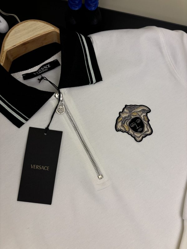 VERSACE Premium Beyaz Polo Yaka - Görsel 2
