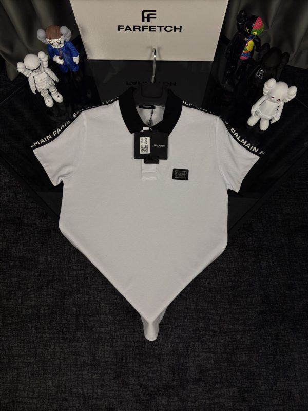 Balmain Beyaz Premıum Polo Yaka T-shirt
