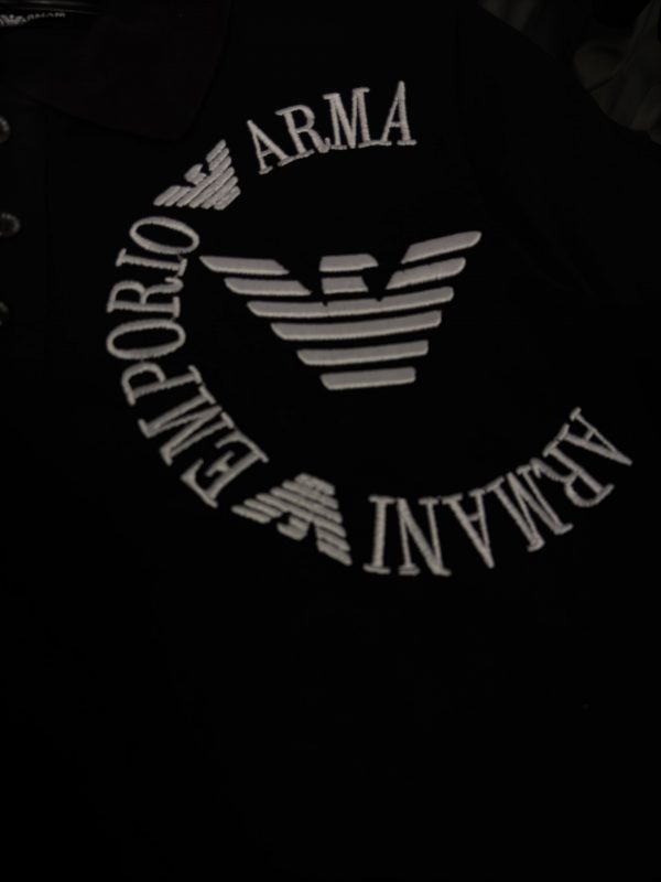 Emporıo Armanı Sıyah  Premıum Polo Yaka T-shirt - Görsel 5