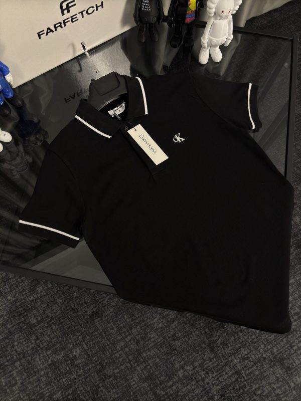 Calvin Klein Siyah Premıum Polo Yaka T-shirt - Görsel 2