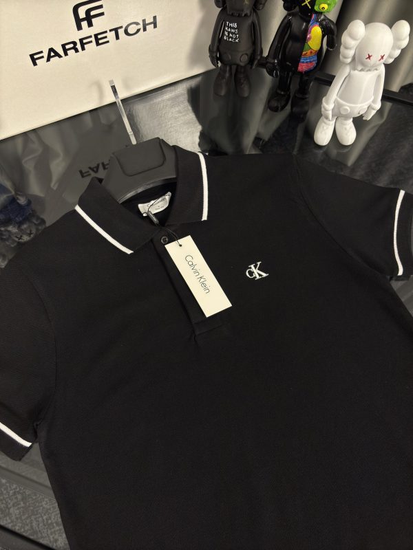 Calvin Klein Siyah Premıum Polo Yaka T-shirt - Görsel 3