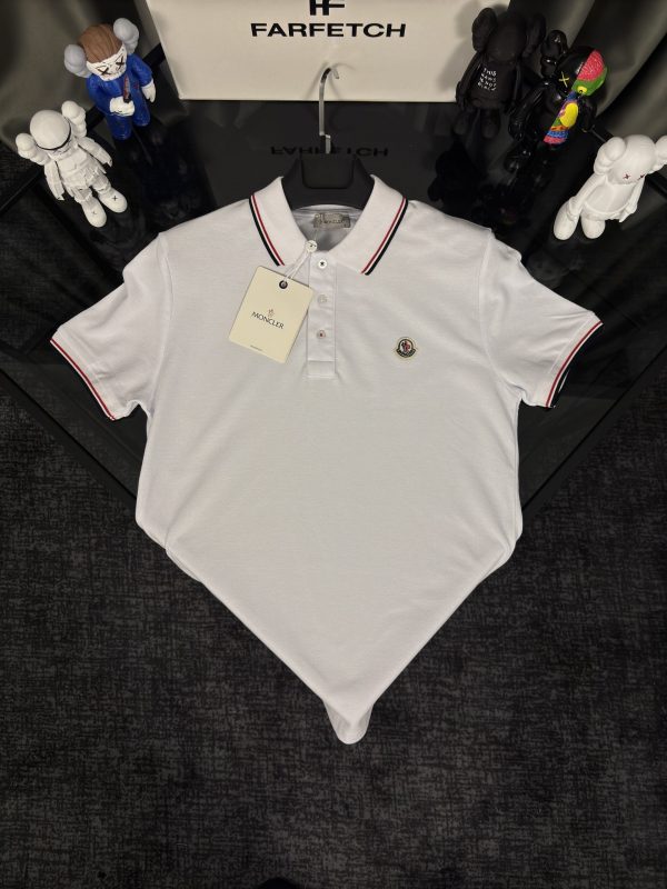 Moncler Beyaz Premıum Polo Yaka T-shirt