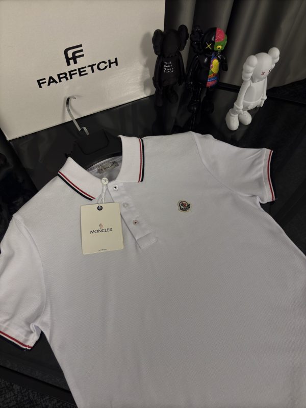 Moncler Beyaz Premıum Polo Yaka T-shirt - Görsel 2