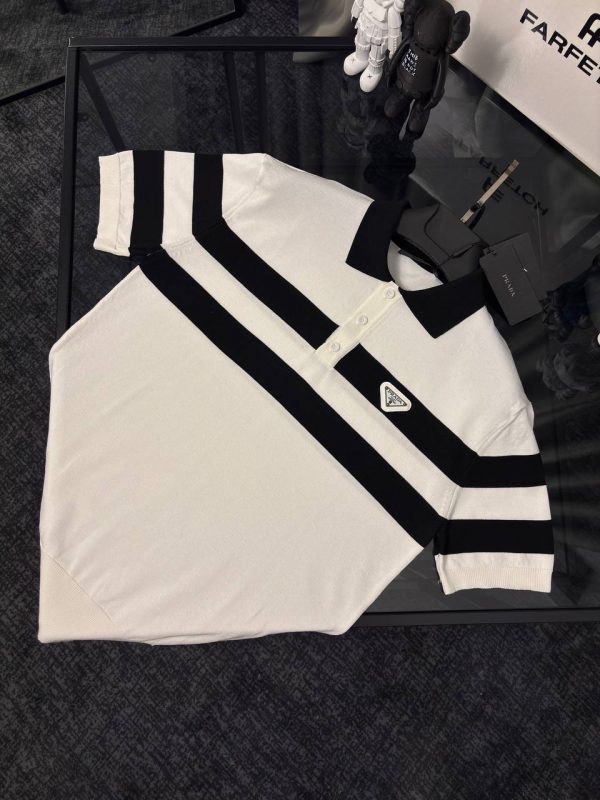 Prada Premıum Polo Yaka Triko T-shirt New Season - Görsel 3